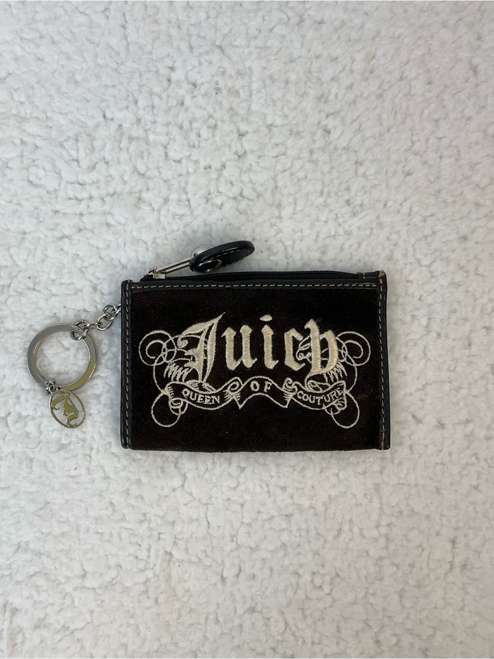 Juicy Couture Vintage Queen of Couture Velour Coin Wallet